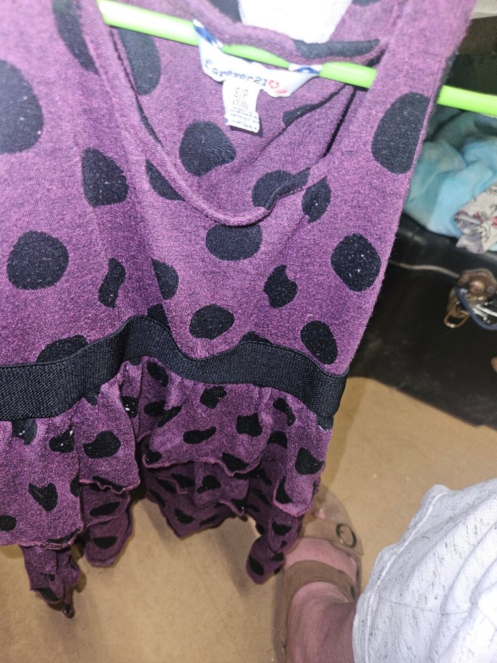 Forever 21 Kids Purple Polka Dot Sleeveless Dress - Size S